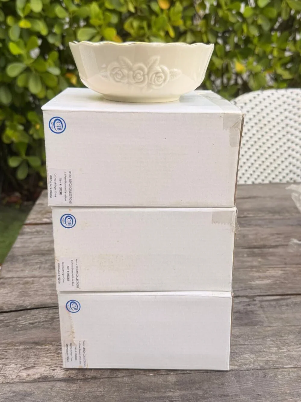 SET 4 Lenox NEW Ivory Rose Blossom  5.5